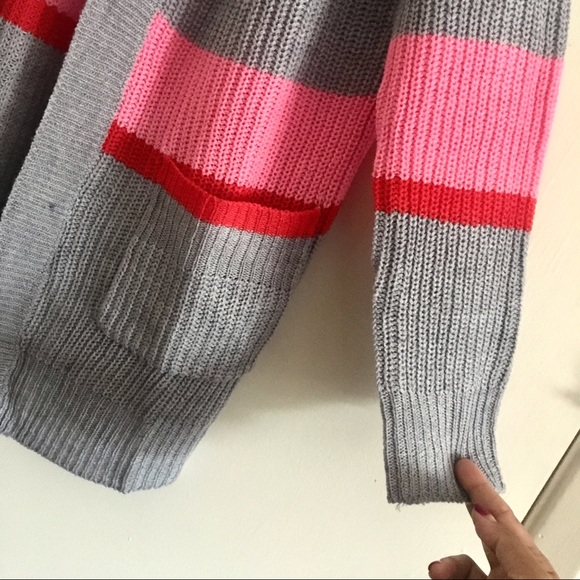 NEW ULTRA FLIRT by Ikeddi Colorblock LONG CARDIGAN - Picture 4 of 8